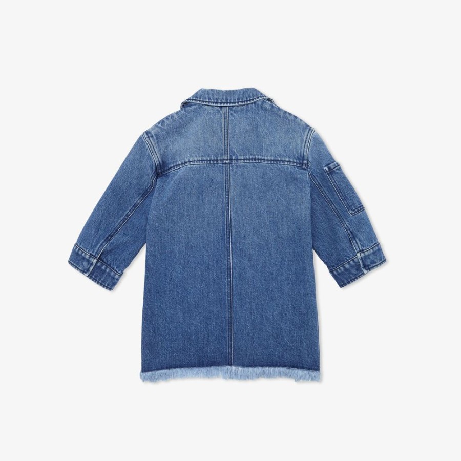 Kids Fendi Ready To Wear | Fendi Roma Jacke Aus Denim