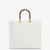 Damen Fendi Shopper-Taschen | Shopper Aus Leder In Weis