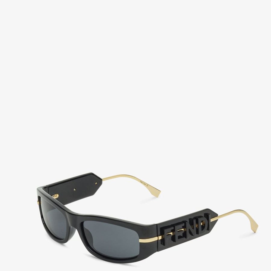 Damen Fendi Sonnenbrillen | Sonnenbrille Aus Acetat In Schwarz