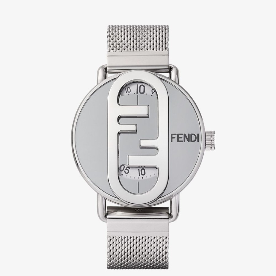 Herren Fendi Uhren | 42 Mm – Rundes Zifferblatt Mit O'Lock–Logo