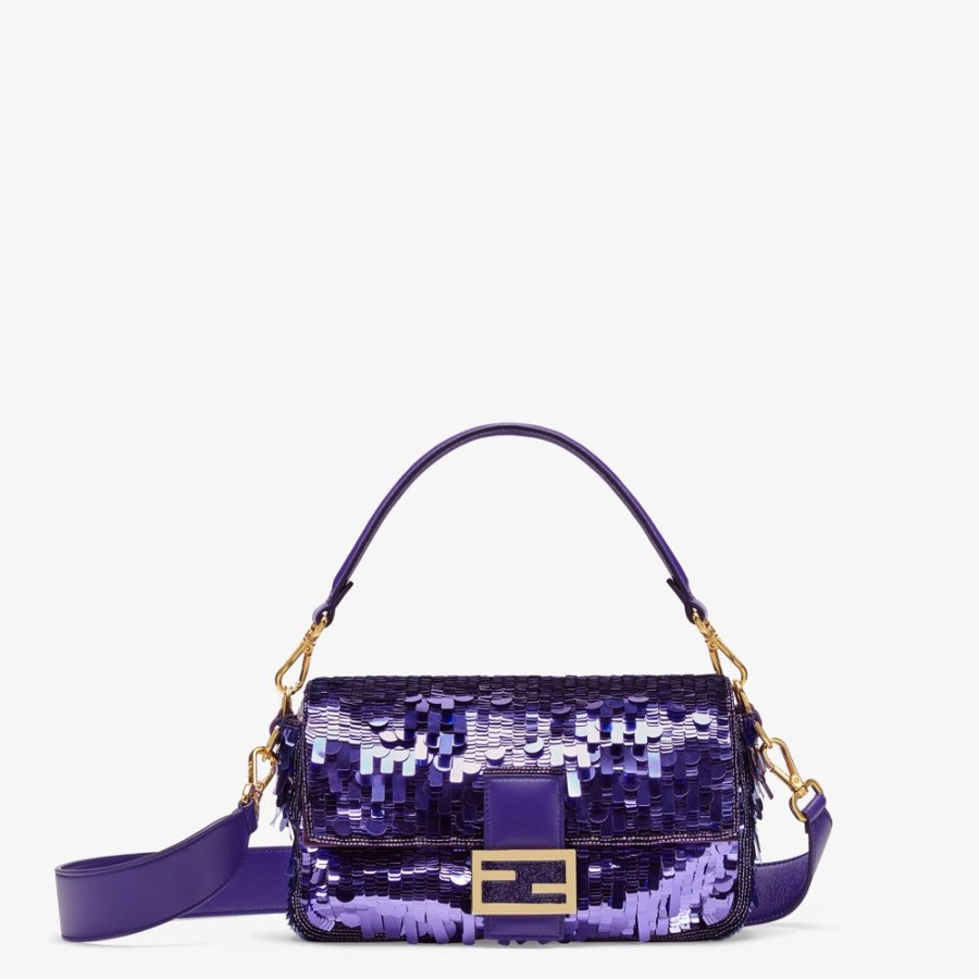 Damen Fendi Schulter- Und Crossbody-Taschen | Pailletten-Tasche In Violett