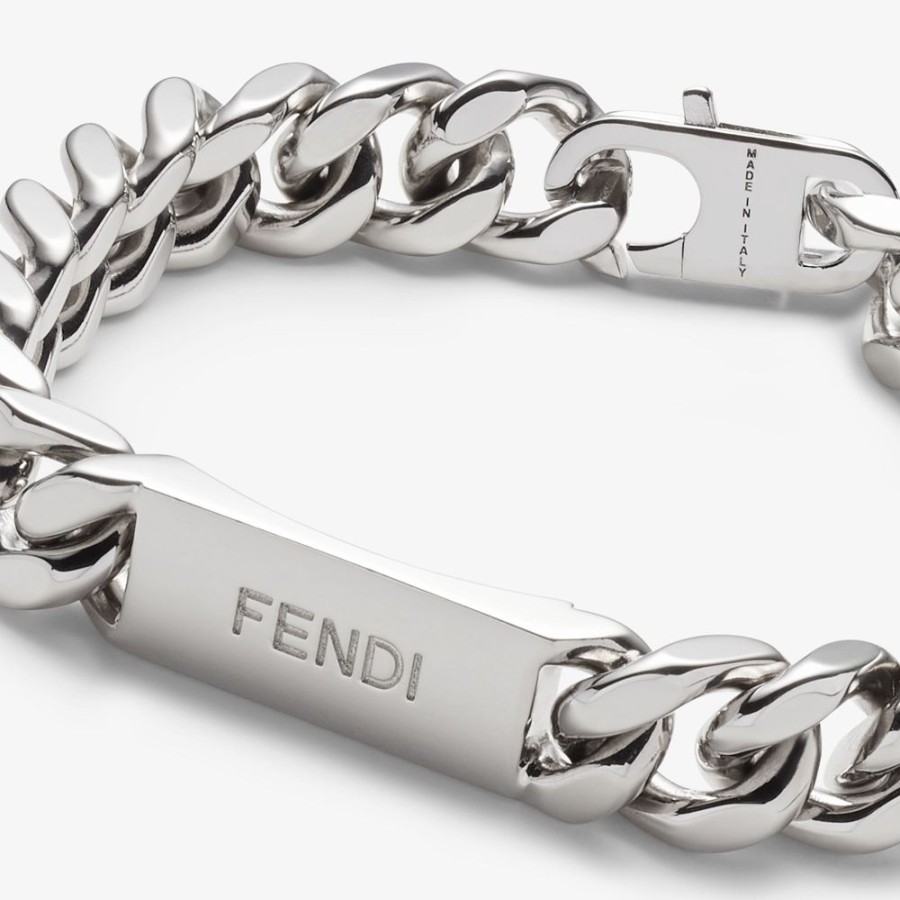 Herren Fendi Armbander | Armreif In Silberfarben