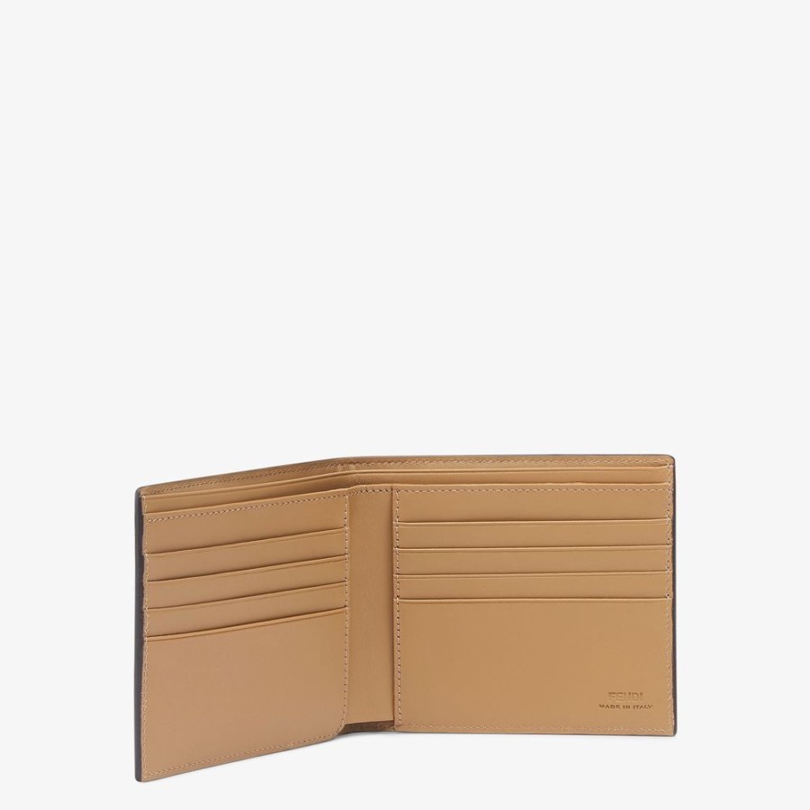 Herren Fendi Portemonnaies | Bifold-Form Aus Stoff In Braun