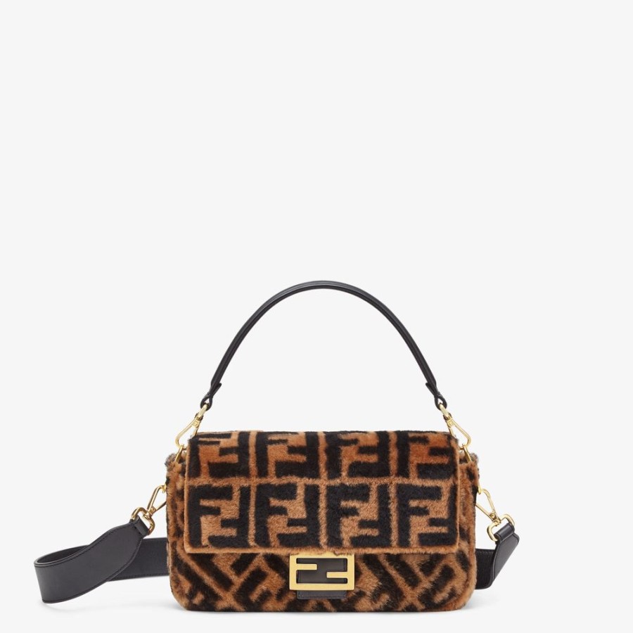 Damen Fendi Timeless | Tasche Aus Lammfell In Braun