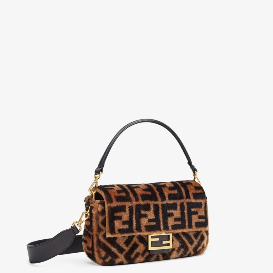 Damen Fendi Timeless | Tasche Aus Lammfell In Braun