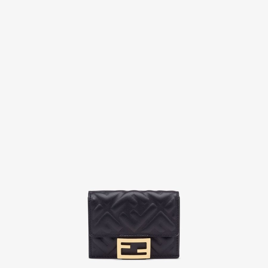 Damen Fendi Portemonnaies | Portemonnaie Aus Schwarzem Nappaleder