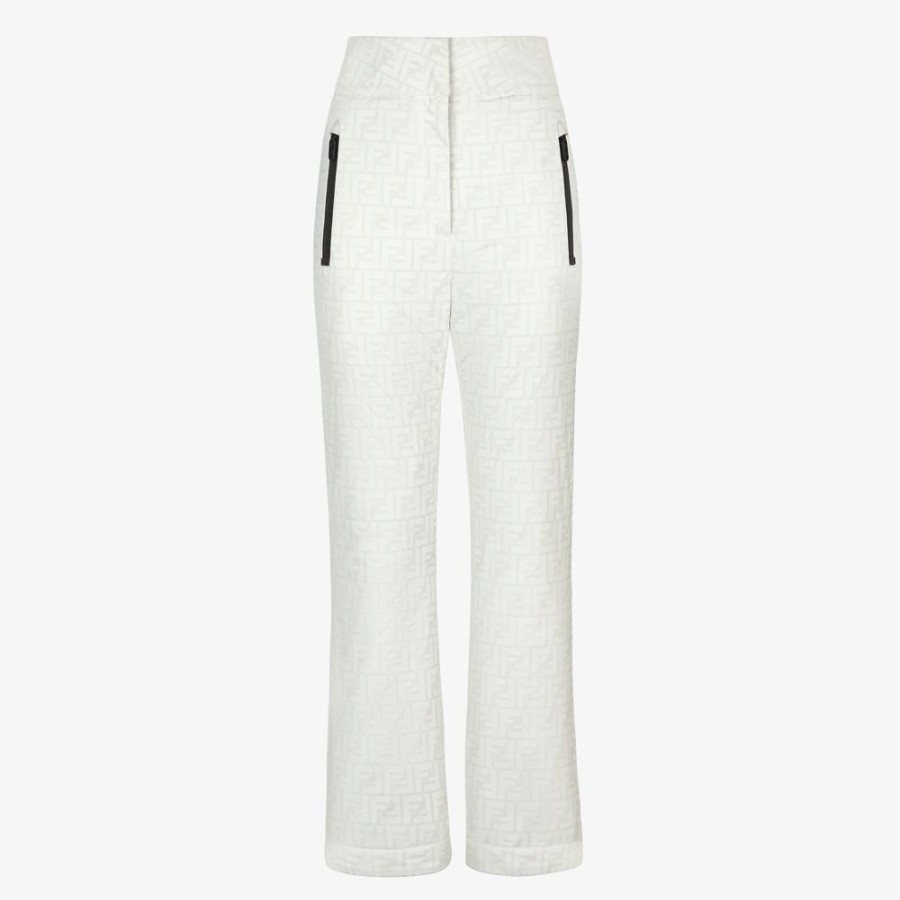 Damen Fendi Skiwear | Hose Aus Nylon In Weis