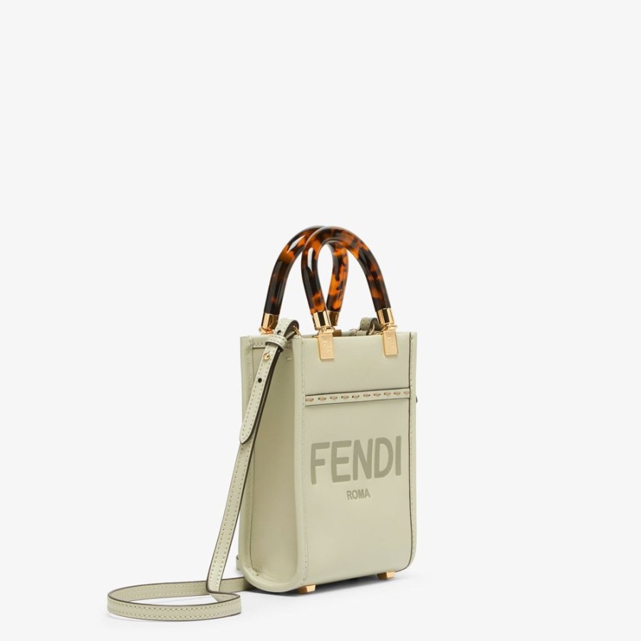 Damen Fendi Mini-Taschen | Mini Bag Aus Leder In Hellgrun