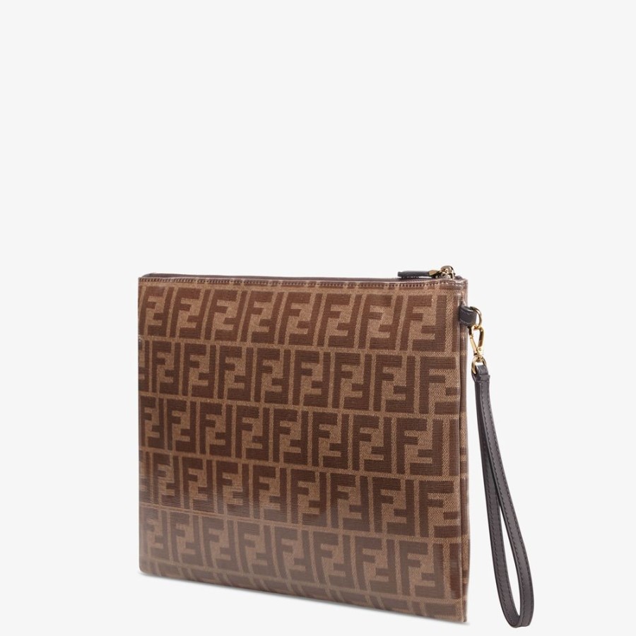 Damen Fendi Pochetten | Pochette Aus Stoff In Braun