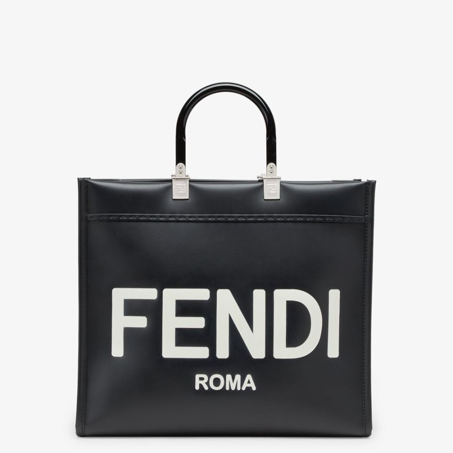 Damen Fendi Shopper-Taschen | Shopper Aus Leder In Schwarz