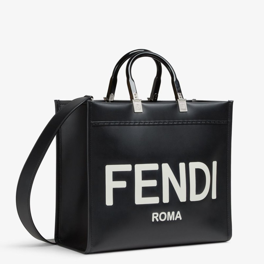 Damen Fendi Shopper-Taschen | Shopper Aus Leder In Schwarz