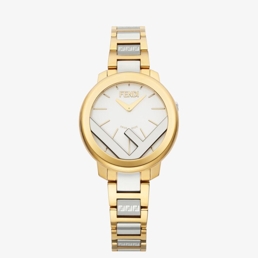 Damen Fendi Uhren | Runde Uhr 28 Mm Mit F Is Fendi-Logo