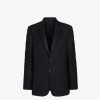 Herren Fendi Jacken Und Anzuge | Blazer Aus Wolle Und Seide In Schwarz