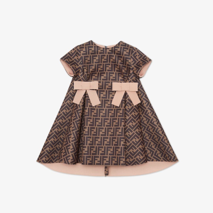 Kids Fendi Ready To Wear | Kleid Aus Neopren Mit Logo