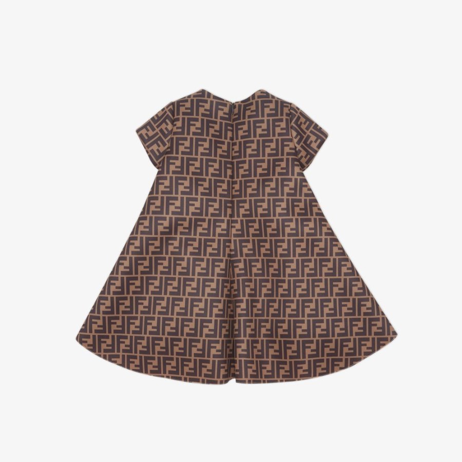 Kids Fendi Ready To Wear | Kleid Aus Neopren Mit Logo