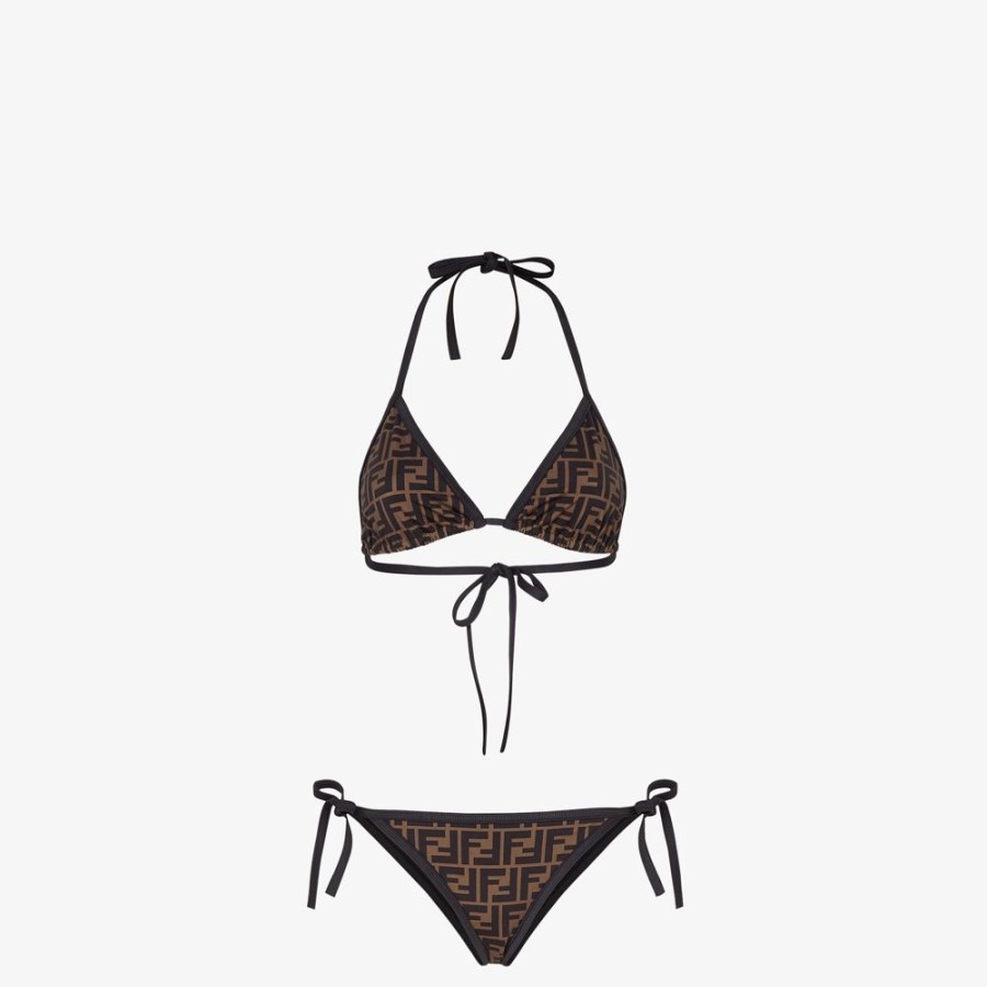 Damen Fendi Swimwear | Bikini Aus Lycra® In Schwarz.