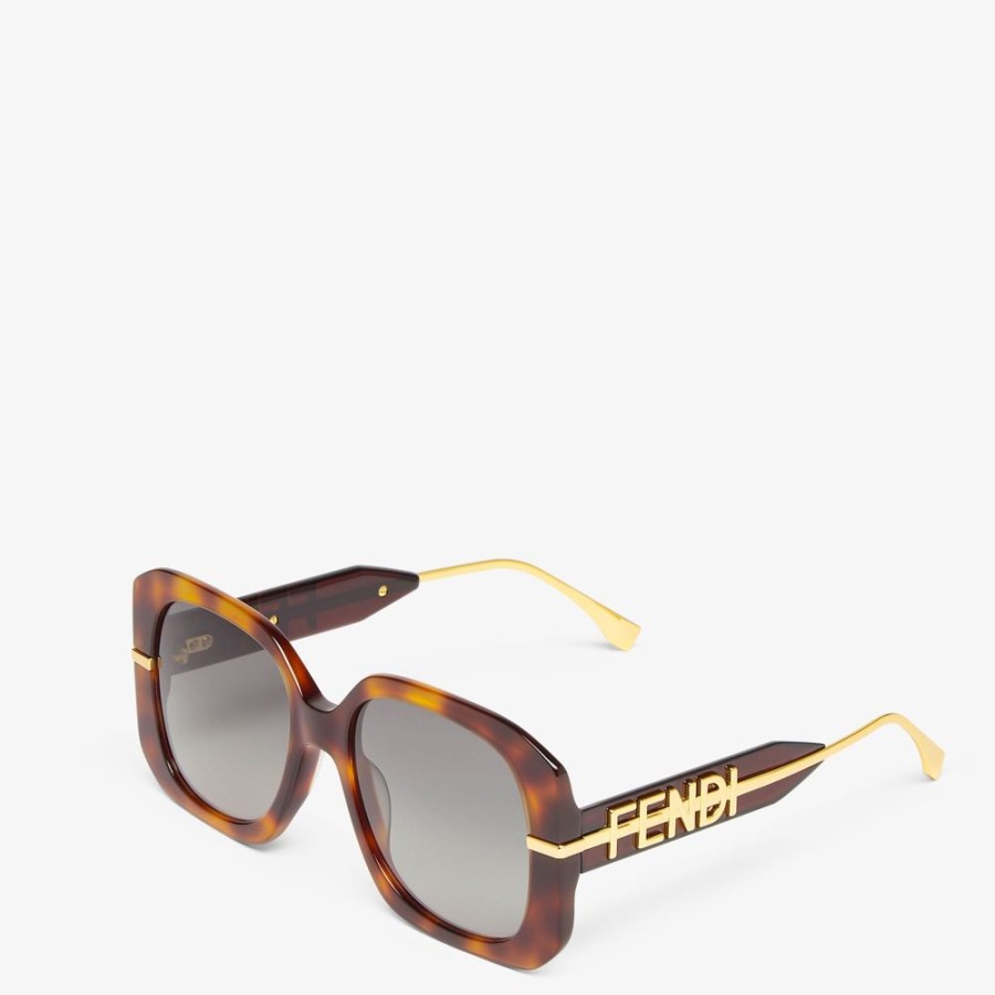 Damen Fendi Sonnenbrillen | Sonnenbrille Aus Acetat In Havannafarben