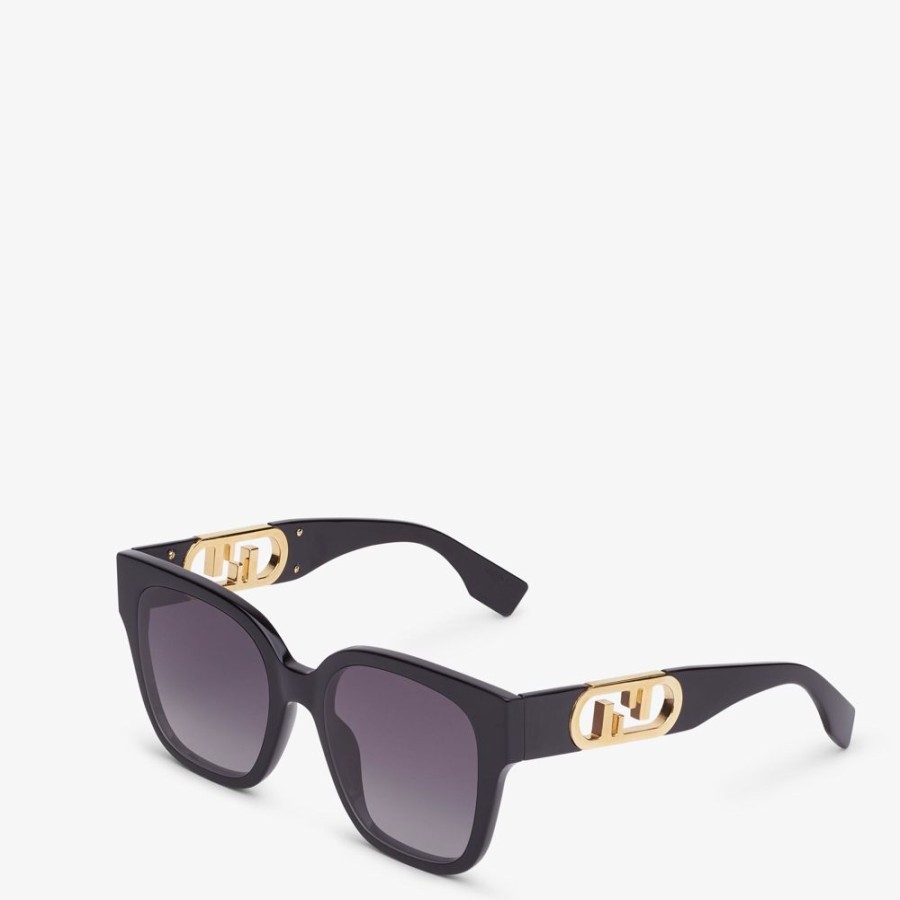 Damen Fendi Sonnenbrillen | Sonnenbrille Aus Acetat In Schwarz