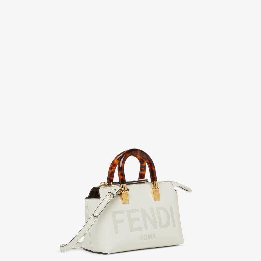 Damen Fendi Mini-Taschen | Kleine Bucket Bag Aus Leder In Weis