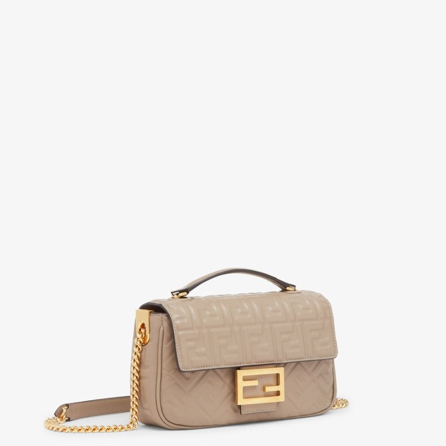 Damen Fendi Schulter- Und Crossbody-Taschen | Tasche Aus Leder In Taubengrau