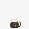 Damen Fendi Miniature Taschen | Anhanger Aus Stoff In Braun