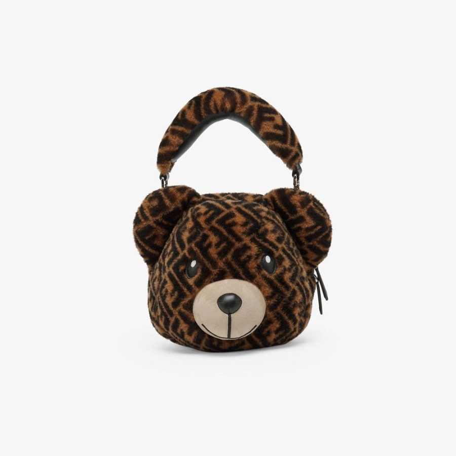 Kids Fendi Accessoires | Ff Teddybartasche Aus Lammfell