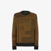 Herren Fendi Strickbekleidung | Pullover Aus Jacquard-Gewebe, Mehrfarbig