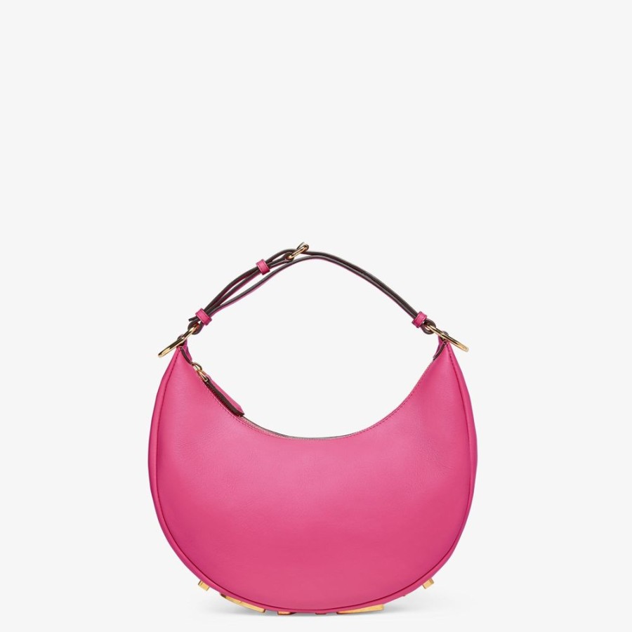 Damen Fendi Schulter- Und Crossbody-Taschen | Tasche Aus Leder In Fuchsia