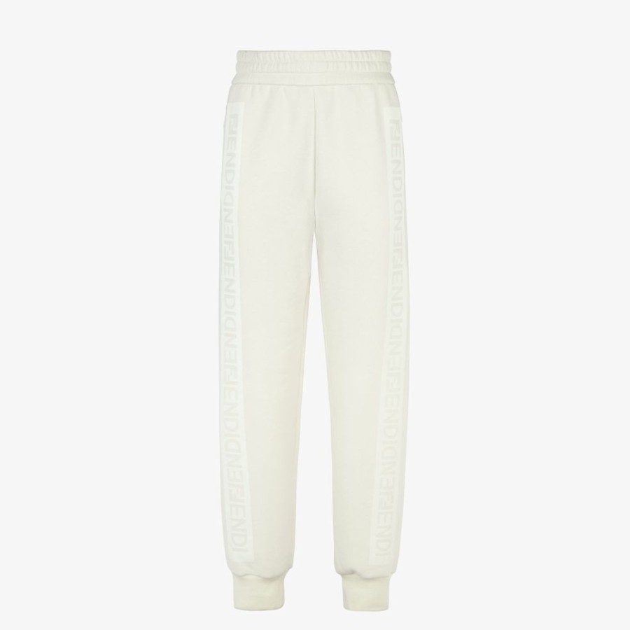 Damen Fendi Skiwear | Hose Aus Sweatjersey In Weis