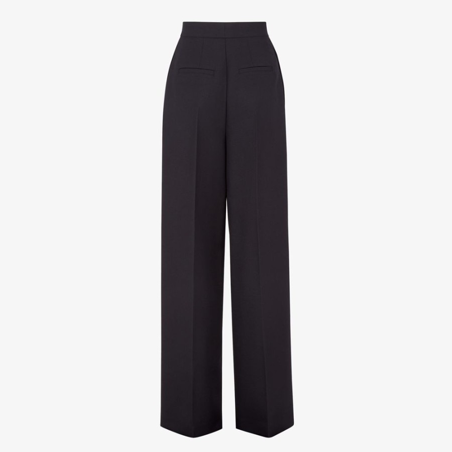 Damen Fendi Anzuge Und Sets | Hose Aus Grain-De-Poudre In Schwarz