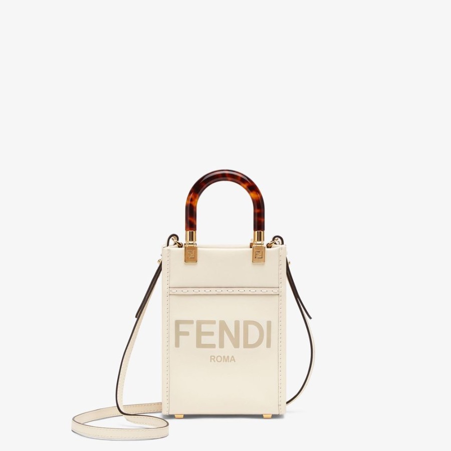 Damen Fendi Mini-Taschen | Mini-Tasche Aus Leder In Weis