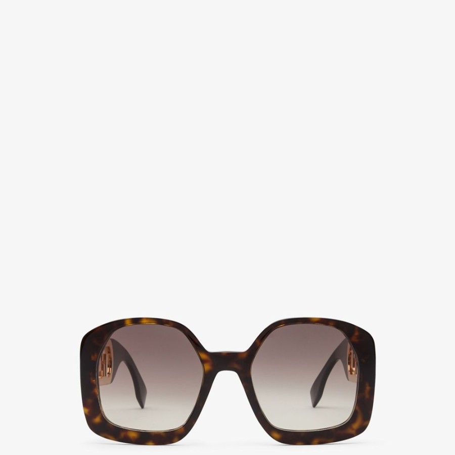 Damen Fendi Sonnenbrillen | Sonnenbrille Aus Acetat In Havannafarben