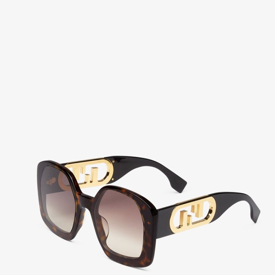 Damen Fendi Sonnenbrillen | Sonnenbrille Aus Acetat In Havannafarben