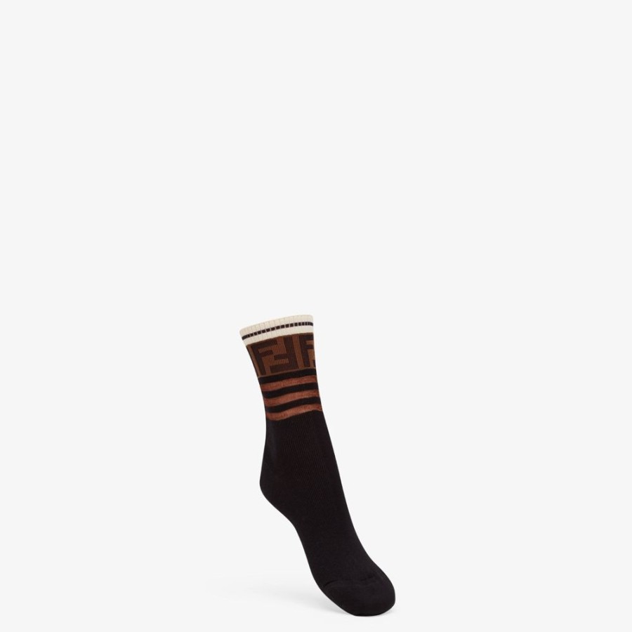 Damen Fendi Strumpfhosen Und Socken | Socken Aus Baumwolle Mehrfarbig