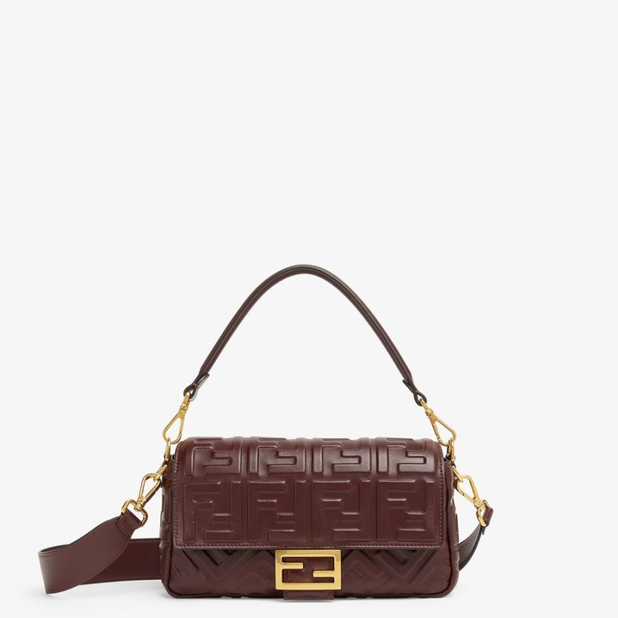 Damen Fendi Schulter- Und Crossbody-Taschen | Tasche Aus Nappaleder In Bordeauxrot