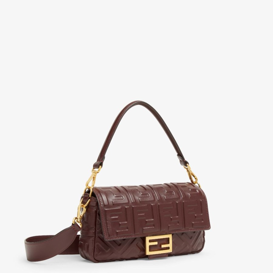 Damen Fendi Schulter- Und Crossbody-Taschen | Tasche Aus Nappaleder In Bordeauxrot