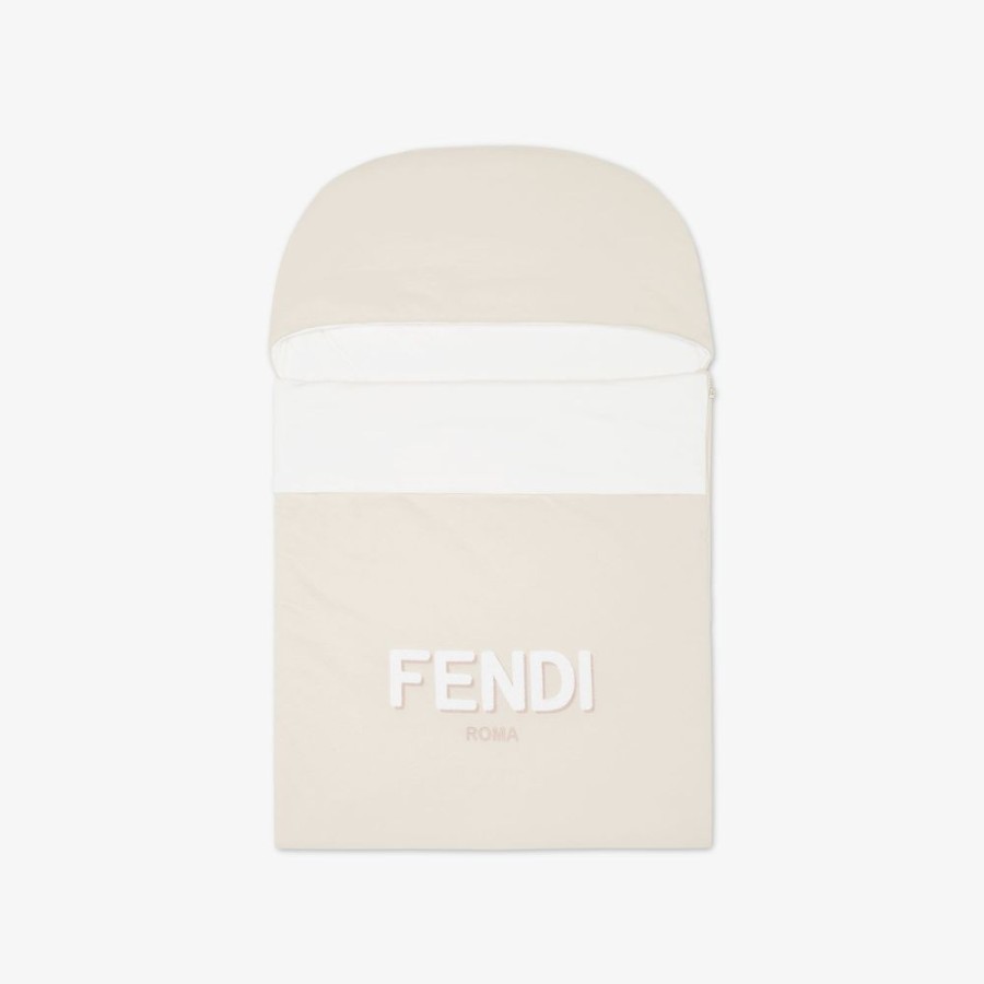 Kids Fendi Baby Madchen | Fendi Roma Schlafsack Aus Jersey In Beige