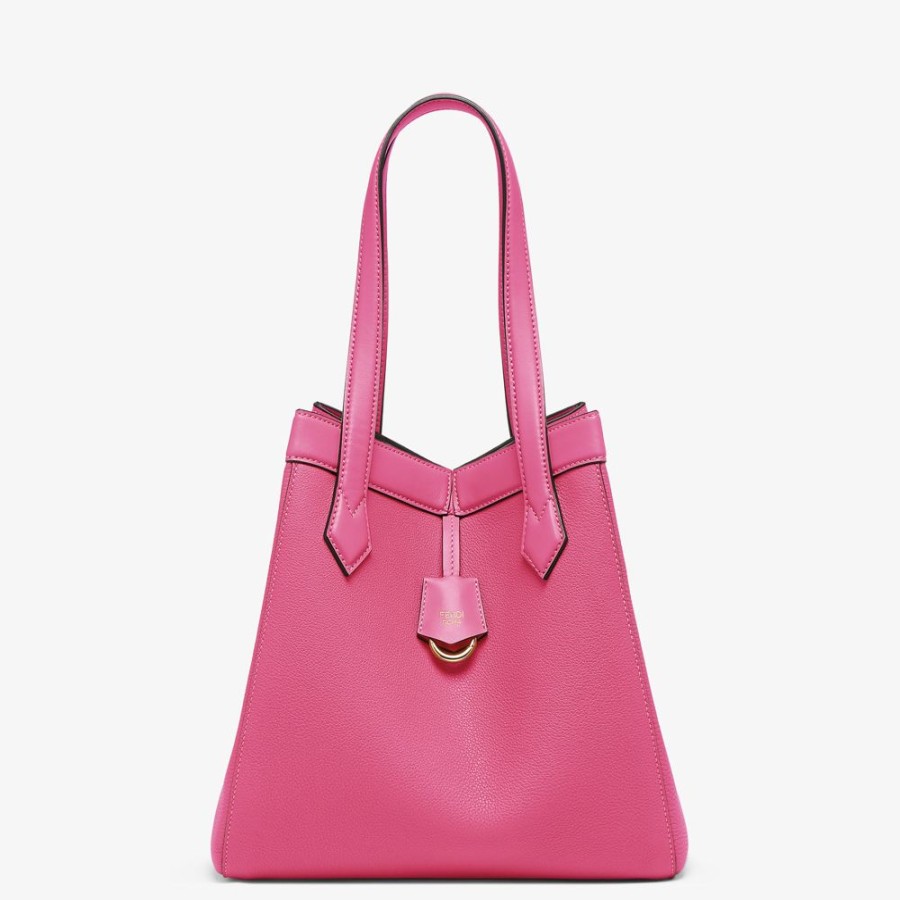 Damen Fendi Beuteltaschen | Wandelbare Tasche Aus Leder In Fuchsia