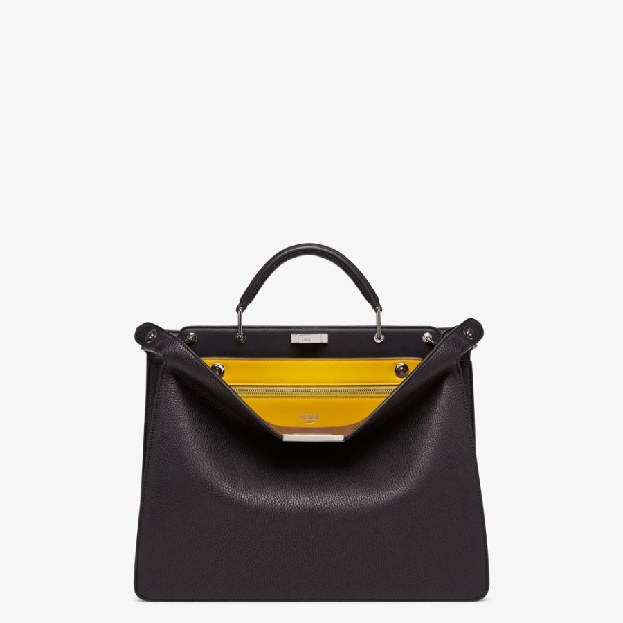 Herren Fendi Timeless | Tasche Aus Leder In Schwarz