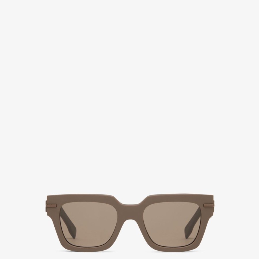 Herren Fendi Sonnenbrillen | Sonnenbrille Aus Acetat In Beige