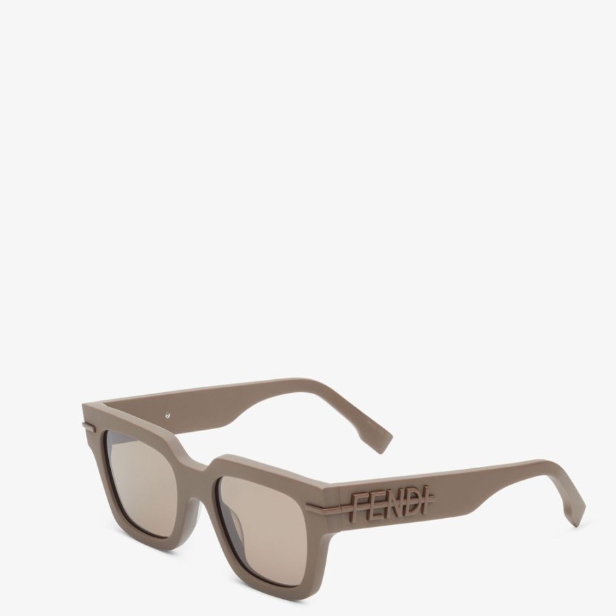 Herren Fendi Sonnenbrillen | Sonnenbrille Aus Acetat In Beige