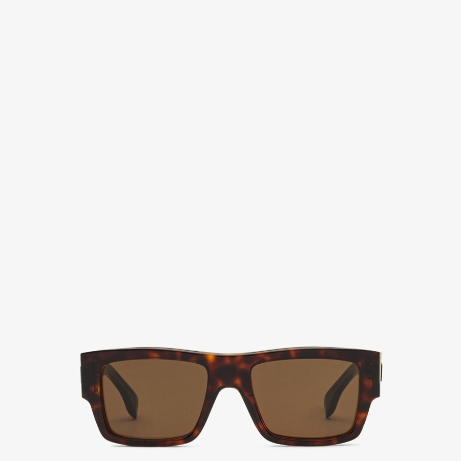 Herren Fendi Sonnenbrillen | Sonnenbrille Aus Acetat In Havannafarben