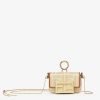 Damen Fendi Miniature Taschen | Anhanger Aus Naturlichem Raffiabast