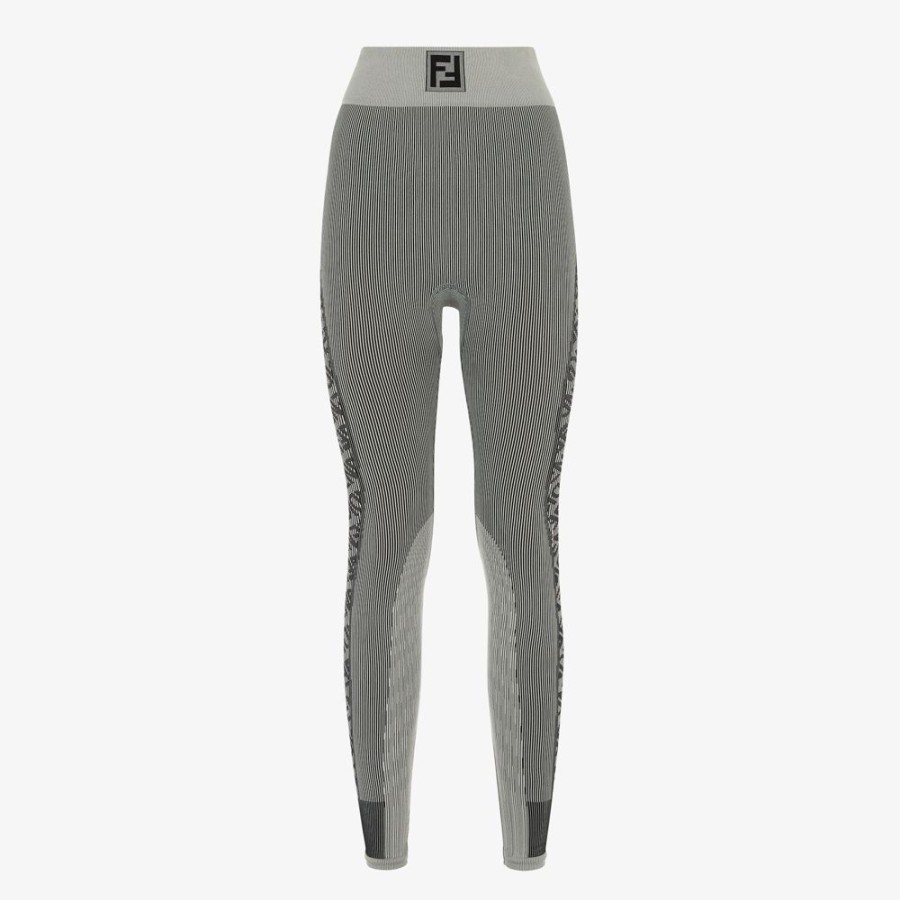 Damen Fendi Skiwear | Leggings Aus Technischem Gewebe In Grau