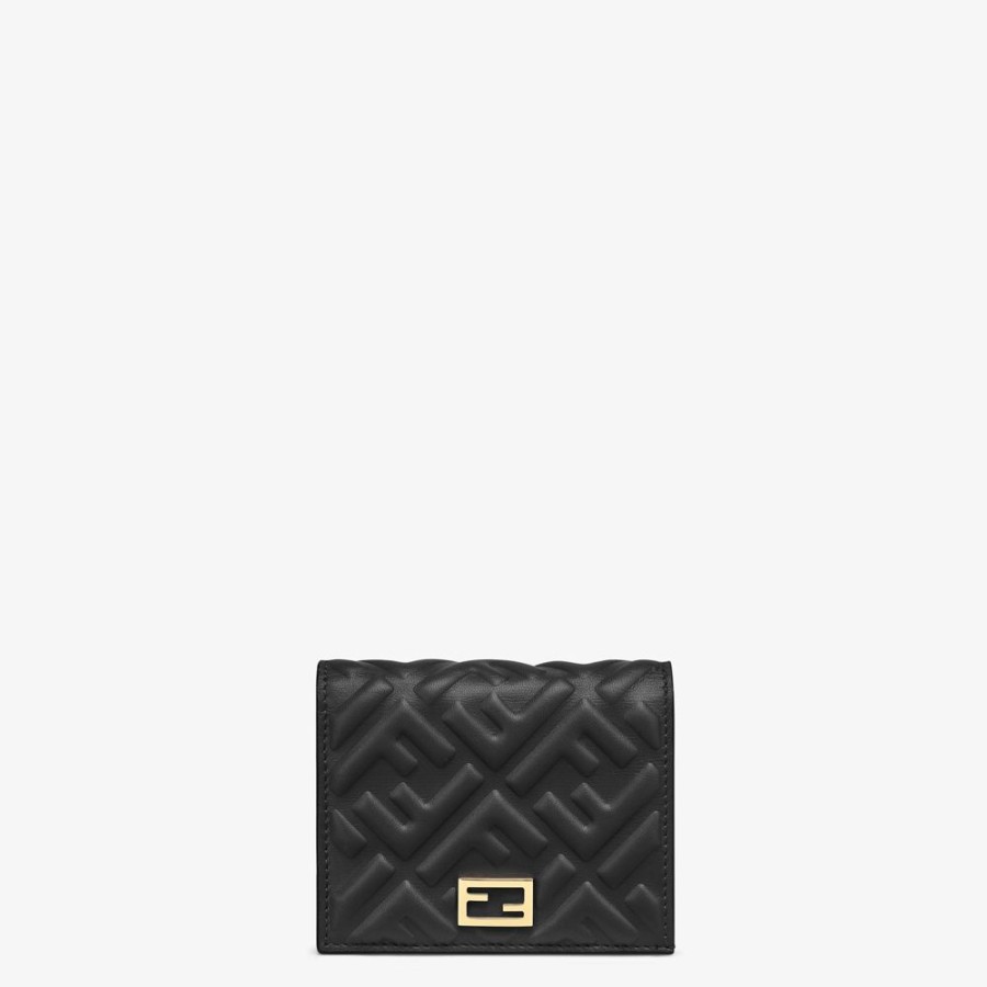 Damen Fendi Portemonnaies | Portemonnaie Aus Schwarzem Nappaleder