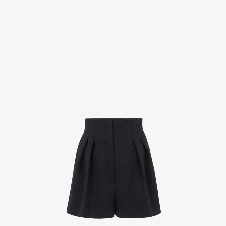 Damen Fendi Hosen Und Shorts | Short Aus Pikee In Schwarz