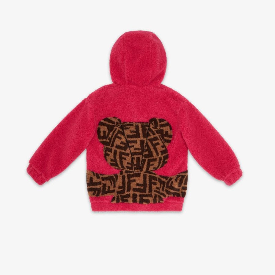 Kids Fendi Ready To Wear | Baren-Sweatshirt Aus Wolle In Fuchsiafarben