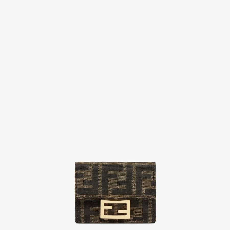 Damen Fendi Portemonnaies | Portemonnaie Aus Stoff In Braun