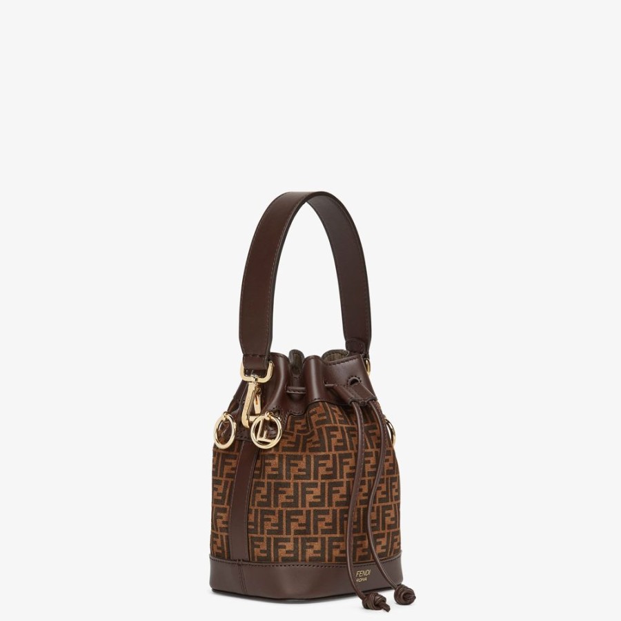 Damen Fendi Mini-Taschen | Mini-Tasche Aus Leder In Braun Mit Ff-Print