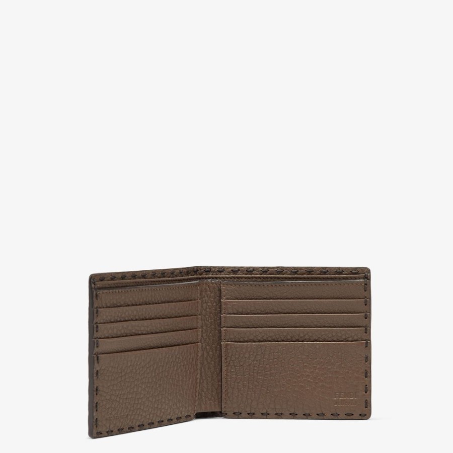 Herren Fendi Portemonnaies | Bifold-Portemonnaie Aus Leder In Blau